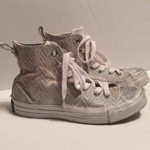 Missoni x Converse woven high-top sneakers